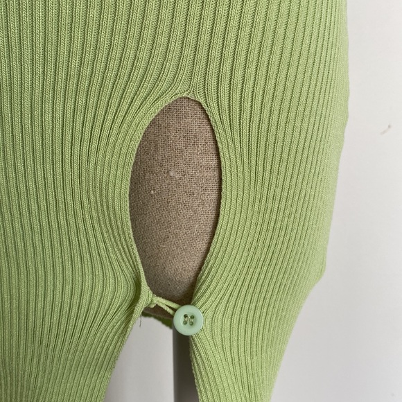 MotelRocks Green Button Minidress - Picture 3 of 4